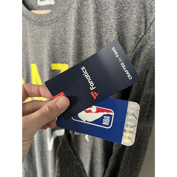 Fanatics Utah Jazz NBA Grey Long Sleeve Men’s Medium NWT - Picture 3 of 4